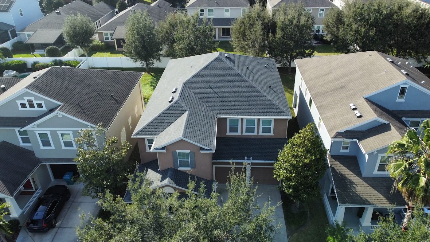 A brand new replacement roof at a customer home in Orlando, Florida